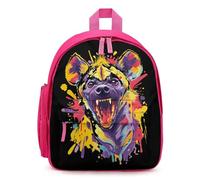 Colorful Graffiti Art Hyena Travel Backpack Casual Daypack Shoulder Bag with Adjustable Straps for Hiking