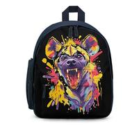 Colorful Graffiti Art Hyena Travel Backpack Casual Daypack Shoulder Bag with Adjustable Straps for Hiking