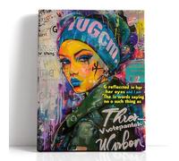 Colorful Graffiti Banksy Canvas Wall Art Graffiti Wall Art Artwork Abstract Street Graffiti Art Wall Decor Doodle Cool Girl Graffiti Street Print Pictures For Bedroom Living Room Kitchen Office 12x16