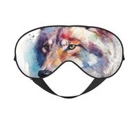 Colorful Graffiti Dog Head Print Sleep Mask with Adjustable Strap, Comfortable Eye Cover for Travel, Yoga, Napping, Sleeping & Relaxation
