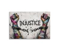 Colorful Graffiti Hands Broken Chains Freedom Justice Inspirational Abstract Street Art Canvas, Wall Art Poster Office Living Room Motivational Decor 24x36inch