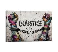 Colorful Graffiti Hands Broken Chains Freedom Justice Inspirational Abstract Street Art Canvas, Wall Art Poster Office Living Room Motivational Decor 12x18inch