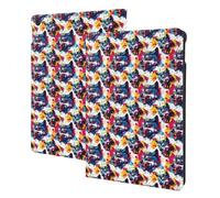 Colorful Graffiti Wolf Head Print Compatible with ipad 9th/8th/7th Generation Case Cover, Tablet Cases Compatible with ipad Case 10.2 Inch, Auto Wake/Sleep, Folio Stand