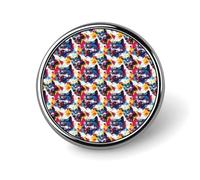 Colorful Graffiti Wolf Head Print Enamel Pins for Backpack - Cute Jacket Coat Hat Bags Badge Pins, Funny Unique Novelty Button Pin Women Men Fashion Jewelry Accessories