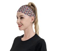 Colorful Graffiti Wolf Head Print Headbands for Women Men - Hair Band Sweat Bands for Running Football Gym Accessories