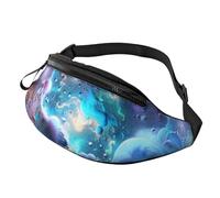 Colorful Graphics Universe Space Printed Personalized Waist Bag, Lightweight and Versatile Crossbody Bag for Everyday and Outdoor Adventures