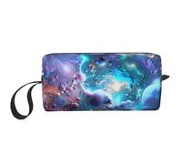 Colorful Graphics Universe Space Printed Travel Makeup Bag Portable Cosmetic Bag Makeup Case Toiletry Handbag Organiser for Women
