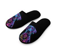 Colorful Great Dane Dog Men's Flannel Slipper Soft Non Slip House Shoes Comfy Winter Warm Indoor Outdoor Slippers