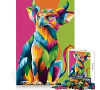 Colorful Griffin Digital Art Jigsaw 1000 Pieces for Teenagers Brain Skill Bright Hue Pattern Assemble Xmas Surprise (50x75cm)