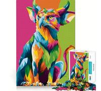 Colorful Griffin Digital Art Jigsaw 1000 Pieces for Teenagers Brain Skill Bright Hue Pattern Assemble Xmas Surprise (50x75cm)