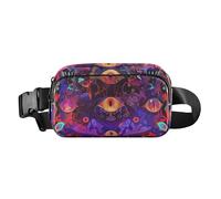 Colorful Grotesque Demon Eyes Fashionable Fanny Waist Pack for Men Women Waterproof Crossbody Sport Bag with Adjustable Strap for Shopping Sports Work