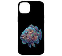 Colorful Grouper Abstract Ocean Artwork Marine Creature Case for iPhone 14 Plus