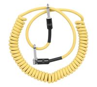 Colorful Guitar Instrument Cable 90 Degree Angled Connector Guitar Wire for Live Shows and Band Practice Spring Coiled Instrument Wire