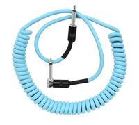 Colorful Guitar Instrument Cable 90 Degree Angled Connector Guitar Wire for Live Shows and Band Practice Spring Coiled Instrument Wire