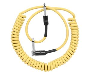 Colorful Guitar Instrument Cable 90 Degree Angled Connector Guitar Wire for Live Shows and Band Practice Spring Coiled Instrument Wire