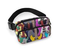 Colorful Guitars Fanny Pack for Women Men Adjustable Waist Bag Belt Bag for Travel Sports Hiking, style, 20x13cm
