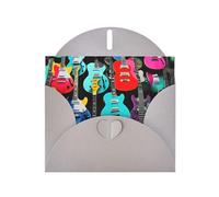 Colorful Guitars Print Blank Cards and Envelopes 5" x 6" for Wedding Birthday Invitations and All Occasions