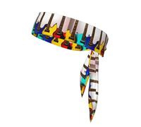 Colorful Guitars Print Men And Womendouble-Sided Headscarf,Moisture-Wicking Sports Headband,Running,Football And Track And Field