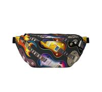 Colorful Guitars Printed Fanny Pack Waist Bag for Men Women, Adjustable Bumbags Hip Bum Bag Travel Crossbody Bags Sports Running Hiking Belt Bag