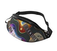 Colorful Guitars Printed Personalized Waist Bag, Lightweight and Versatile Crossbody Bag for Everyday and Outdoor Adventures