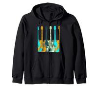 Colorful Guitars Zip Hoodie