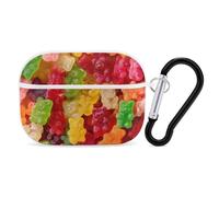 Colorful Gummy Bears Candy Hard Shell Case Skin Accessories Cover with Hanging Loop Compatible with AirPods Pro 2