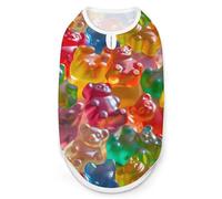 Colorful Gummy Bears Funny Dog Shirt Lightweight Printed Sleeveless Pet Vest Cats T-Shirts M
