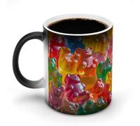 Colorful Gummy Bears Heat Changing Coffee Mug Novelty Printed Magic Cerami