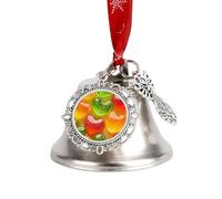 Colorful Gummy Candies Heart Christmas Bell & Sleigh Bells for Tree Decoration Hanging Ornaments Festive Decor Wing Bell