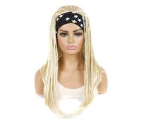Colorful Hairband Small Dirty Braid Woman Wig Headcover Fashion Party Wig(Yellow)