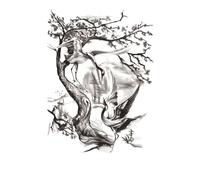 Colorful half-arm waterproof tattoo stickers symbol animal small arm tattoo stickers for women men(25)