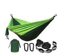 Colorful Hammock, Camping Double Hammock, 1200 Lbs Hammock, Outdoor Swing Hammock, Breathable Braided Rope Hammock (Dark Green And Green)