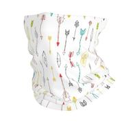 Colorful Hand Drawn Art With Boho Style Arrows Print Windproof Neck Gaiter, Warmer Scarf Breathable Half-Face Mask Ski Mask Unisex For Outdoor