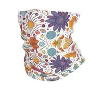 Colorful Hand Drawn Feathers On White Print Face Mask Cover Cold Weather Scarf Gaiter Scarf Windproof Winter Neck Warmer For Men And Women