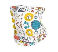 Colorful Hand Drawn Feathers On White Print Face Mask Cover Cold Weather Scarf Gaiter Scarf Windproof Winter Neck Warmer For Men And Women