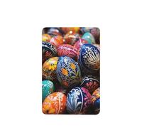Colorful Hand Painted Easter Eggs Car Air Fresheners Cards Set of 4 Pieces, Long-Lasting Auto Aromatherapy Tablets Gifts Car Rearview Mirror Pendant Hanging Scented Cards for Wardrobe Bathroom