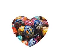 Colorful Hand Painted Easter Eggs Car Air Fresheners Cards Set of 4 Pieces, Long-Lasting Auto Aromatherapy Tablets Gifts Car Rearview Mirror Pendant Hanging Scented Cards for Wardrobe Bathroom