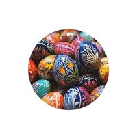 Colorful Hand Painted Easter Eggs Car Air Fresheners Cards Set of 4 Pieces, Long-Lasting Auto Aromatherapy Tablets Gifts Car Rearview Mirror Pendant Hanging Scented Cards for Wardrobe Bathroom