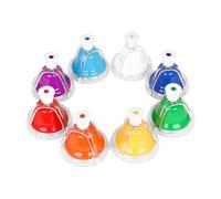 Colorful Handbells Set 8 Note Musical Bells Hand Percussion Music Toy Desk Children Kids Musical Table Bells