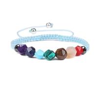 Colorful Handmade Braided Rope Bracelets For Women Men 7 Chakra Bracelet Natural Stone