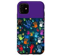 Colorful Handprint Art - Unity, Diversity, and Expression Case for iPhone 11
