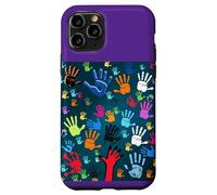 Colorful Handprint Art - Unity, Diversity, and Expression Case for iPhone 11 Pro