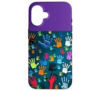 Colorful Handprint Art - Unity, Diversity, and Expression Case for iPhone 16