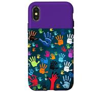 Colorful Handprint Art - Unity, Diversity, and Expression Case for iPhone X/XS