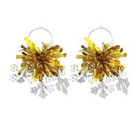 Colorful Hanukkah Firework Hoop Earrings Exaggerate Big Round Circle Firework Dangle Drop Earring for Women Jewish Hanukkah Theme Festival Jewelry Gifts, Acrylic, No Gemstone