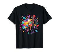 Colorful Happy Mailbox with Love Letters and Celebration T-Shirt