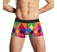 Colorful Harlequin Men's Underwear Boxer Briefs Comfortable Shorts Trunks with Waistband M