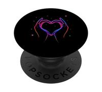 Colorful Heart Line PopSockets Adhesive PopGrip