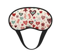 Colorful Heart Pattern Print Sleep Eye Mask Light Blocking Soft and Comfortable Night Eye Blinder for Women Men for Sleeping Travel Night Shift