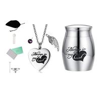 Colorful Heart Shape Ashes Necklace Storage Carry And Keep Cherished Memory Can Open Close For Animal Owner Remembrances Pet Cinerary Caskets